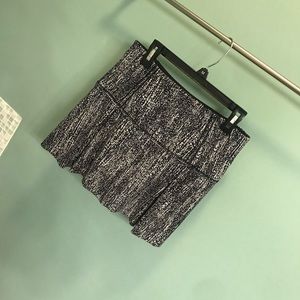 Black and White Lululemon Tennis Skirt